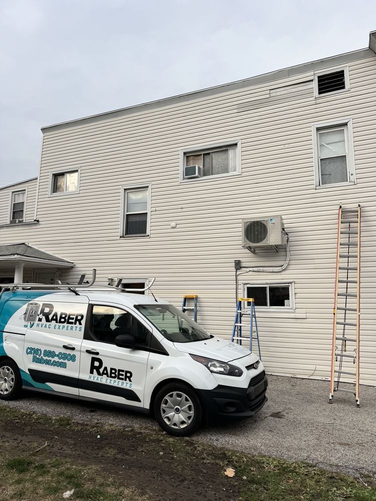 Raber HVAC Service Van On Location